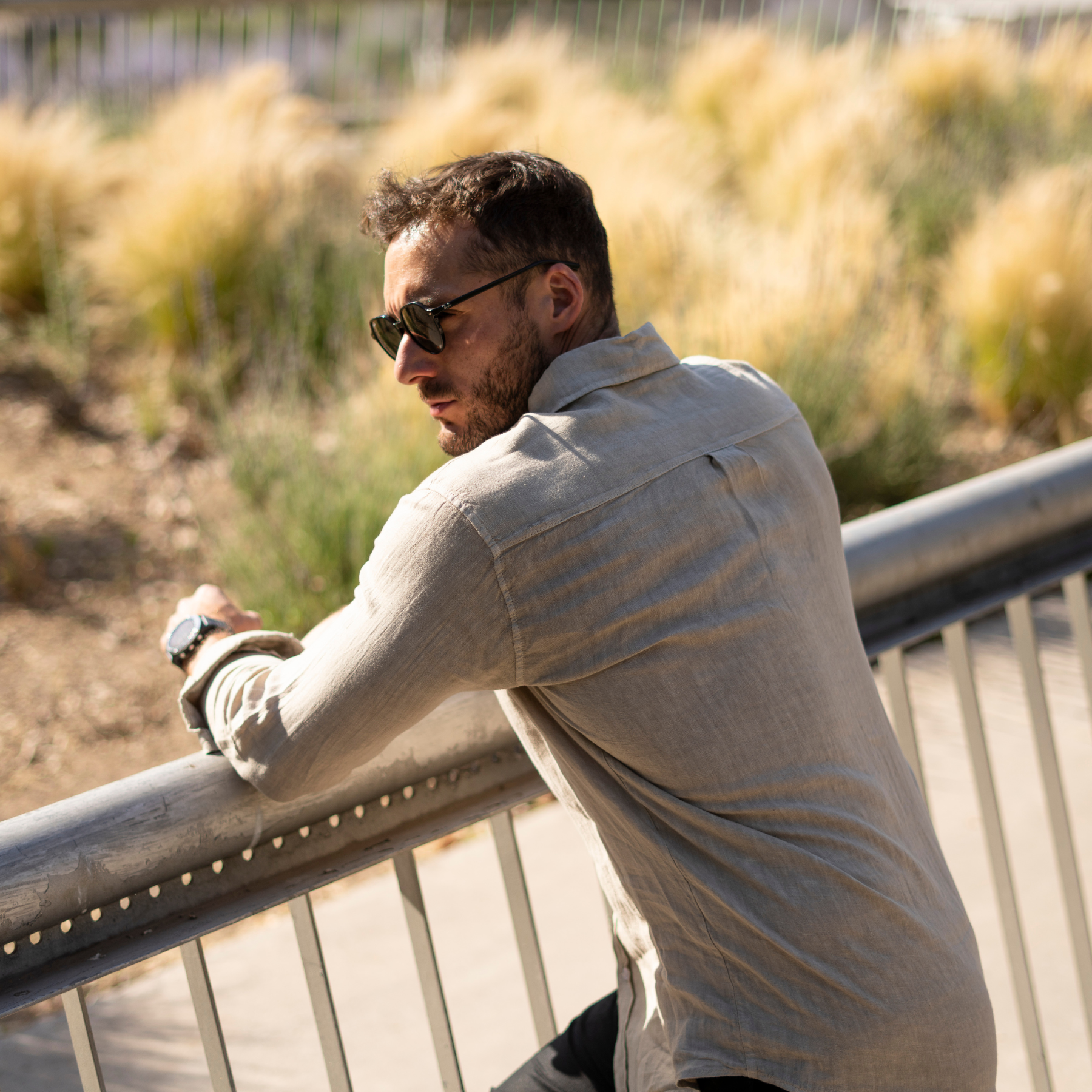 Camisa de Lino Beige