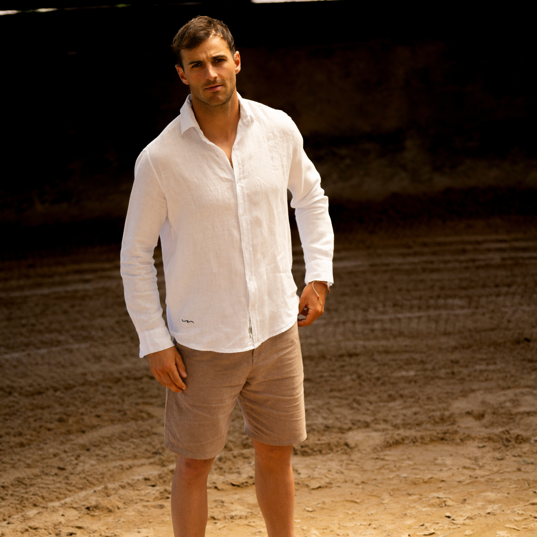 Camisa de Lino Bianca Mare