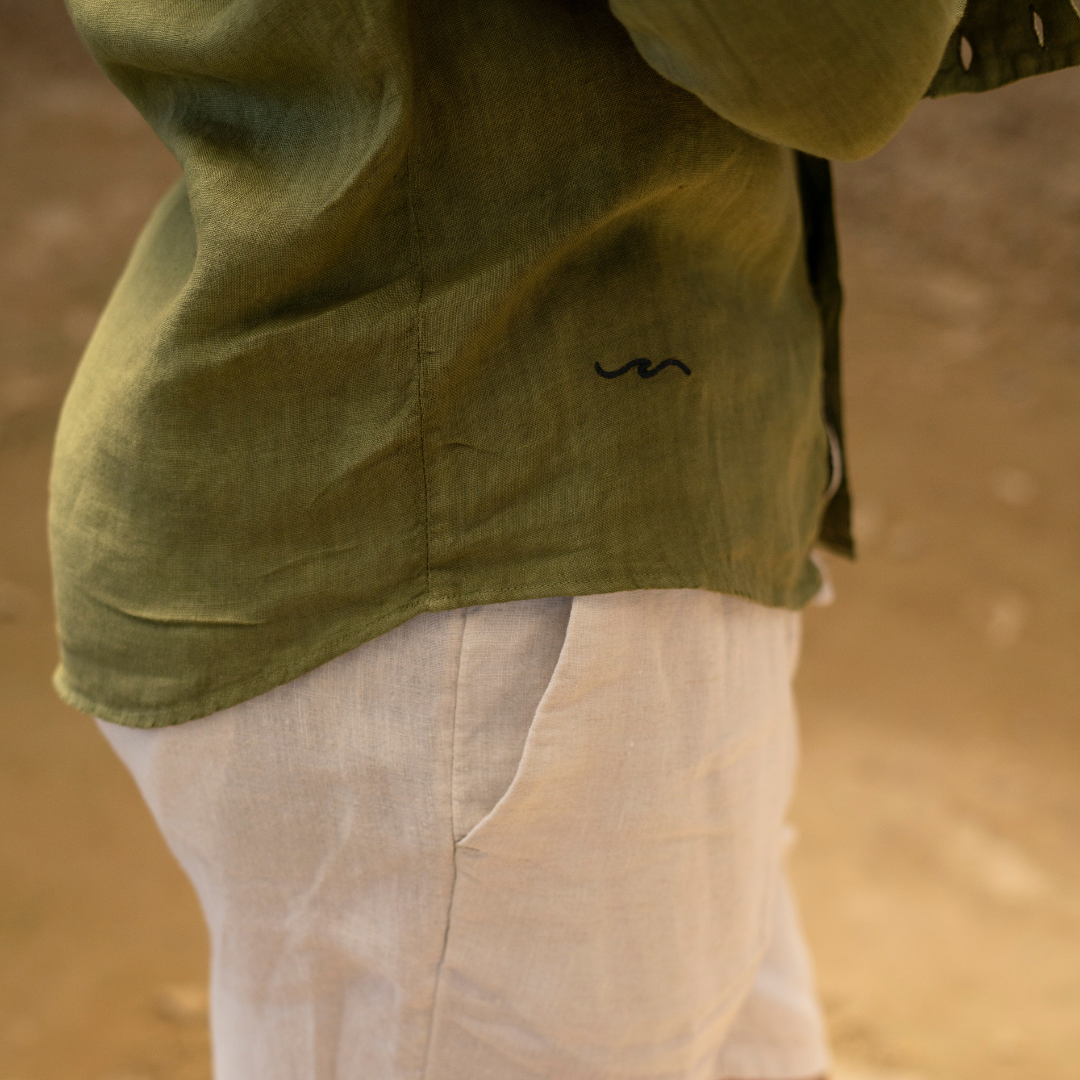 Camisa de Lino Verde Vita