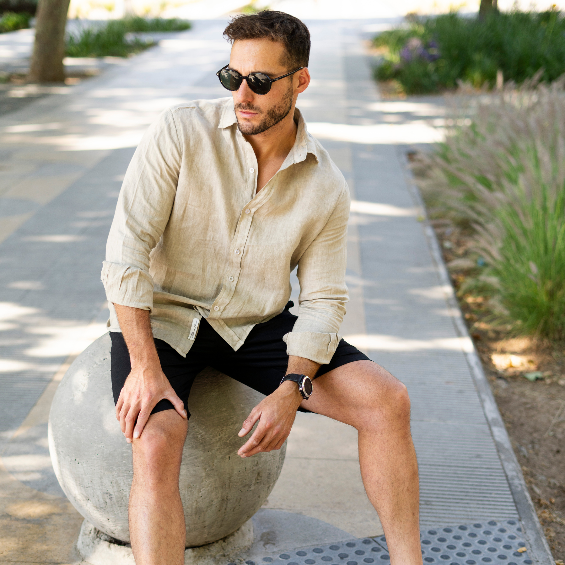 Camisa de Lino Beige