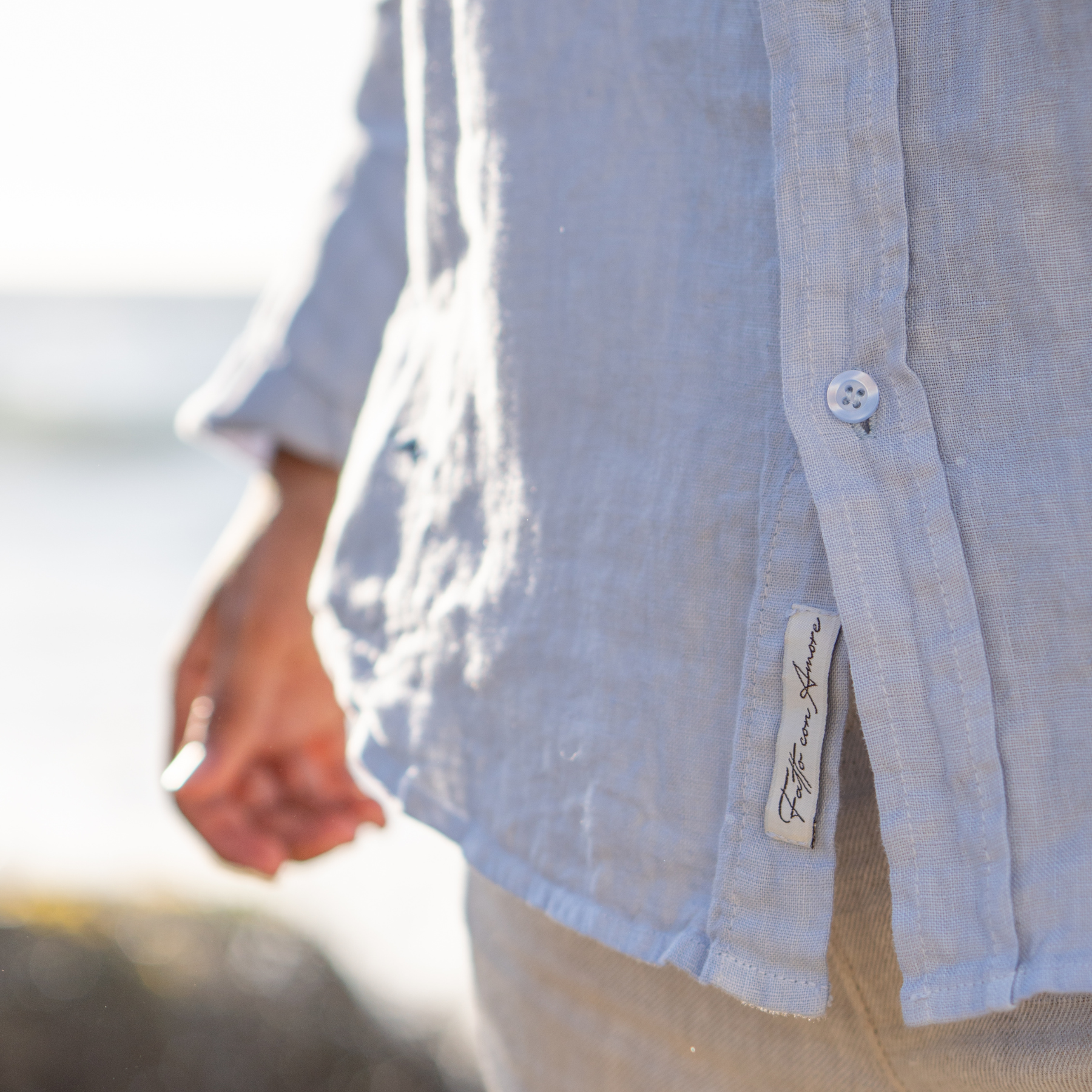Camisa de Lino Azzurro