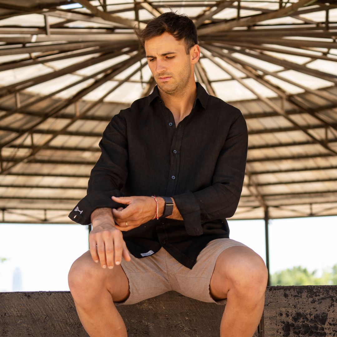 Camisa de Lino Nero Notte